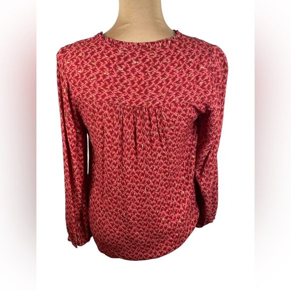 PAIGE Doris Three Quarter Button Front V-Neckline in Papaya Size XXS - Picture 4 of 12